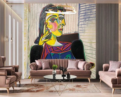 Picasso's Dora Maar-schilderij als behang