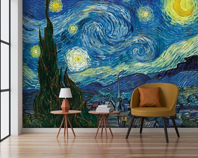 Van Gogh's Sterrennacht-schilderij behang