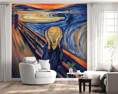 Edvard Munch's Schreeuw-schilderij als behang