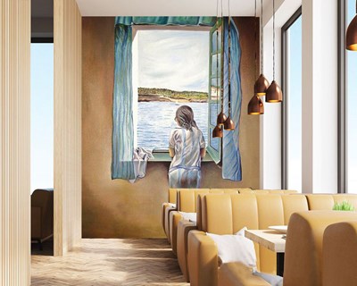 Salvador Dalí's schilderij als behang