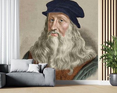 Leonardo Da Vinci's schilderij als behang