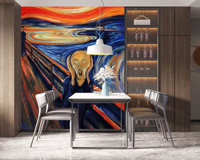 Edvard Munch's Schreeuw-schilderij als behang