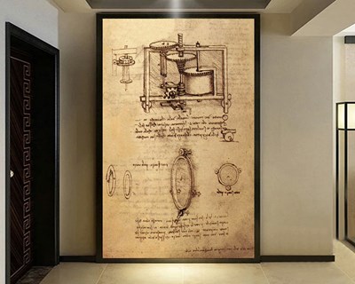 Codex Matrix-behang, geschreven door Da Vinci