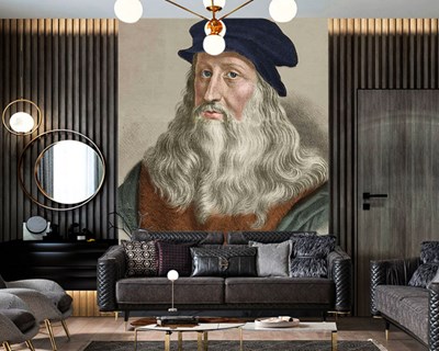 Leonardo Da Vinci's schilderij als behang