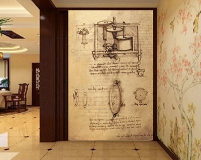 Codex Matrix-behang, geschreven door Da Vinci