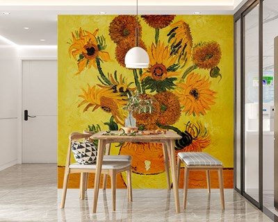 Van Gogh's Zonnebloemen schilderij behang