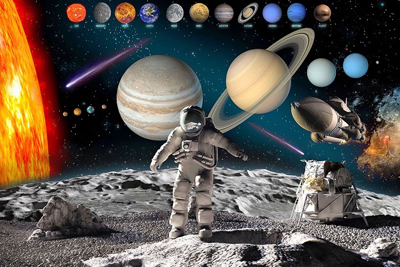 De planeten in ons zonnestelsel als behang