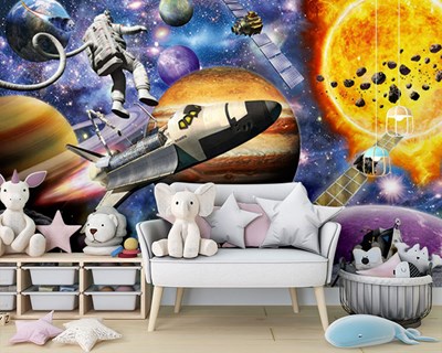 Space Shuttle en ruimtevaart-thema behang