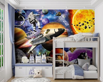 Space Shuttle en ruimtevaart-thema behang