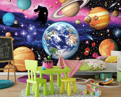 Planeten-thema behang