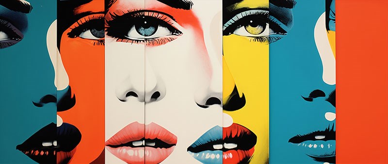 Pop Art-thema behang