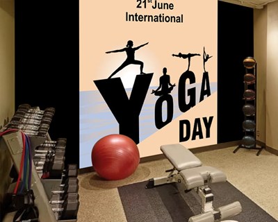 Yoga-thema behang