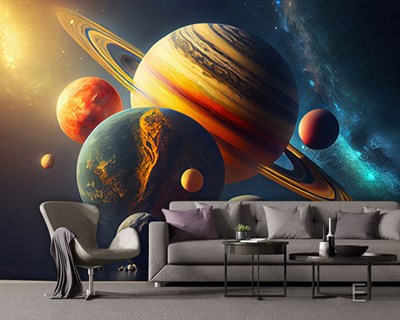 Planeten-thema behang