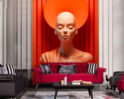 Mooie vrouw beeld thema behang