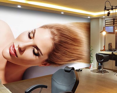 De vrouw met het blonde haar Behang