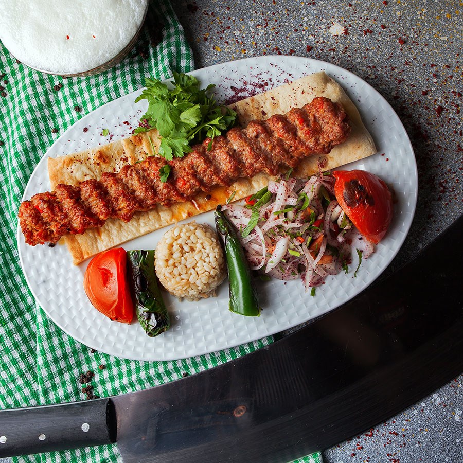 Turkish Adana Kebab-thema behang 