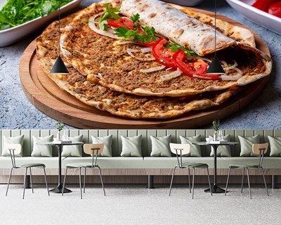 Lahmacun Presentatie Thematische Behang