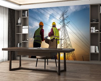 Ingenieurs en energielijnbehang