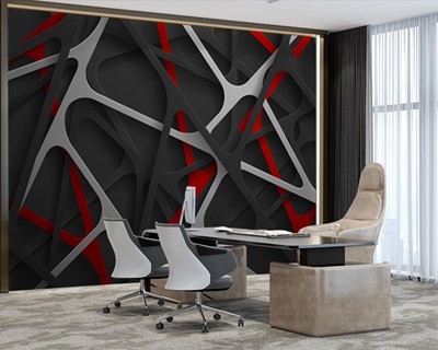 Geometrisch ontwerp kantoorbehang