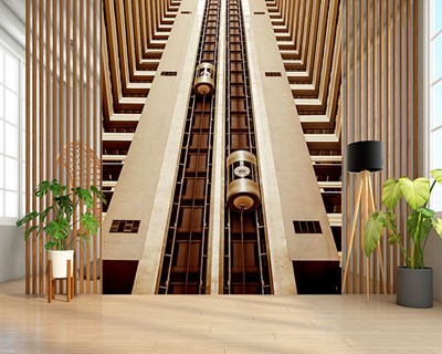 Luxe gebouw liftbehang 