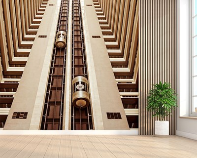 Luxe gebouw liftbehang 