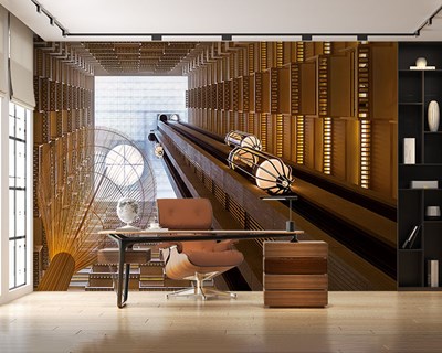 Wolkenkrabberlift Afbeeldingbehang