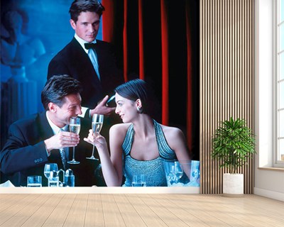 Restaurant met vrouw-man thema behang