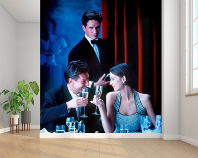 Restaurant met vrouw-man thema behang
