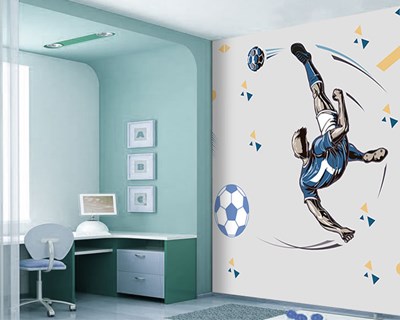 Voetbal-thema kinderkamerbehang