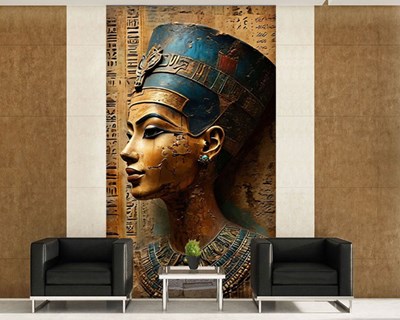Antieke Egyptische koningin Nefertiti standbeeld behang