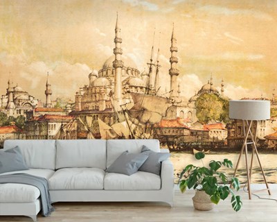 Oude Istanbul Hagia Sophia Wallpaper with a View