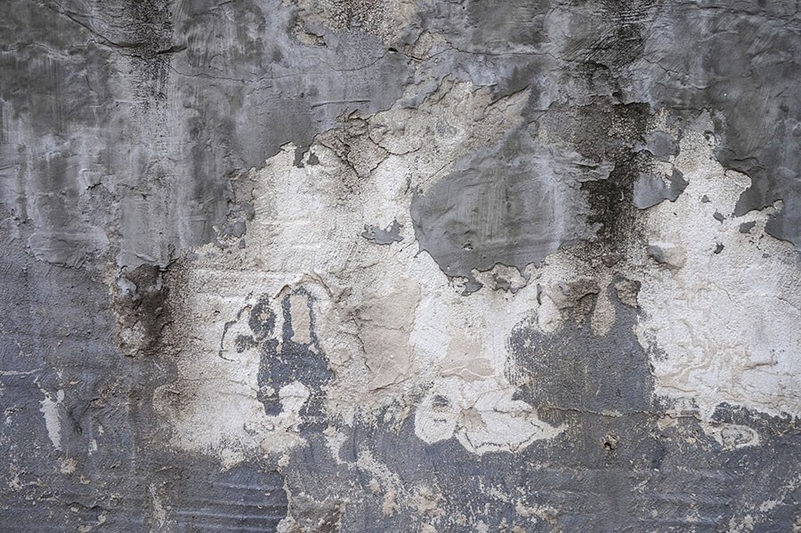 Pleisterwerk afgebroken muur Textuur vloerbehang 