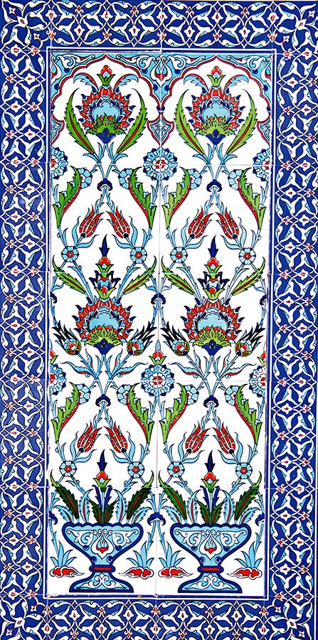 Bloemenpatroon tegelbehang 