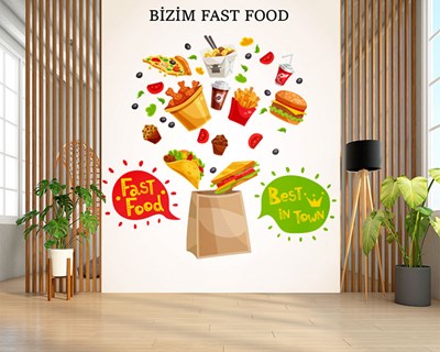 Fastfood-thema behang