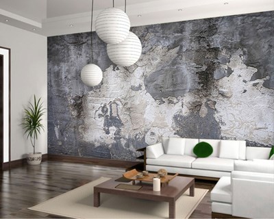 Pleisterwerk afgebroken muur Textuur vloerbehang 