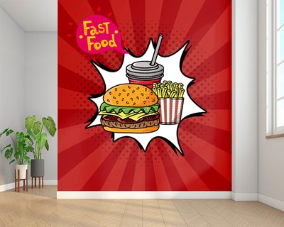 Hamburgermenu-thema behang