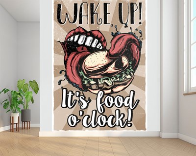 Hamburger-thema behang
