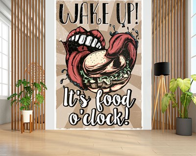 Hamburger-thema behang
