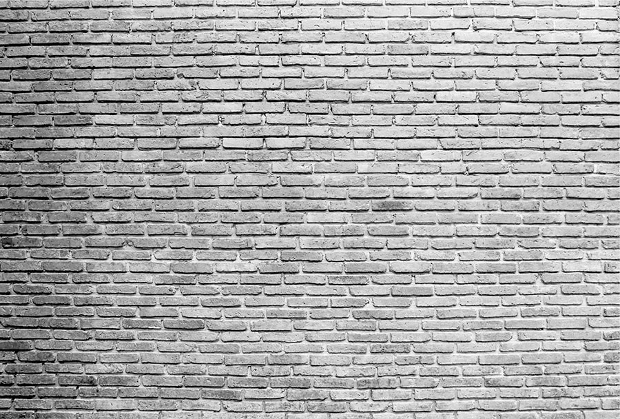 Grijze bakstenen muur-look behang 