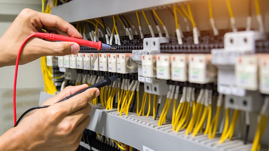Elektriciteitspaneel Test Behang 