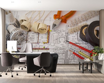 Technische tekeningen en apparatuur Behang 