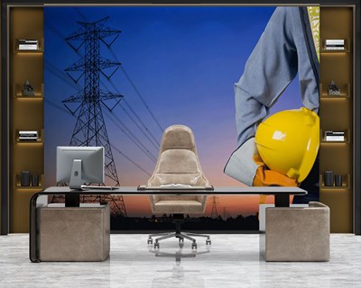Hoogspanningsleiding  Behang 