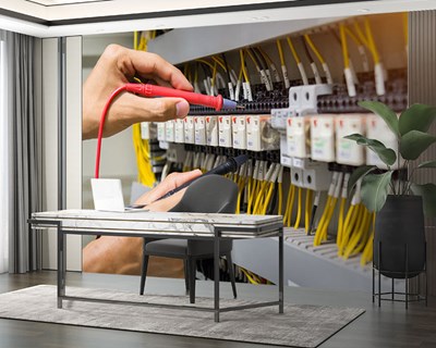 Elektriciteitspaneel Test Behang 