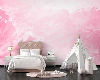 Roze vloerbehang voor meisjeskamers