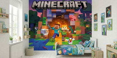 Minecraft Grotavontuur Behang