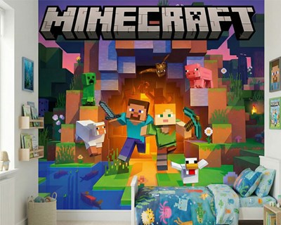 Minecraft Grotavontuur Behang