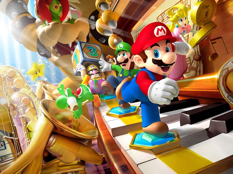 Super Mario Avonturenwereld Behang