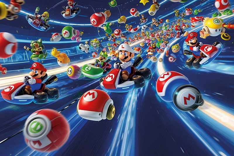 Super Mario Race-thema behang