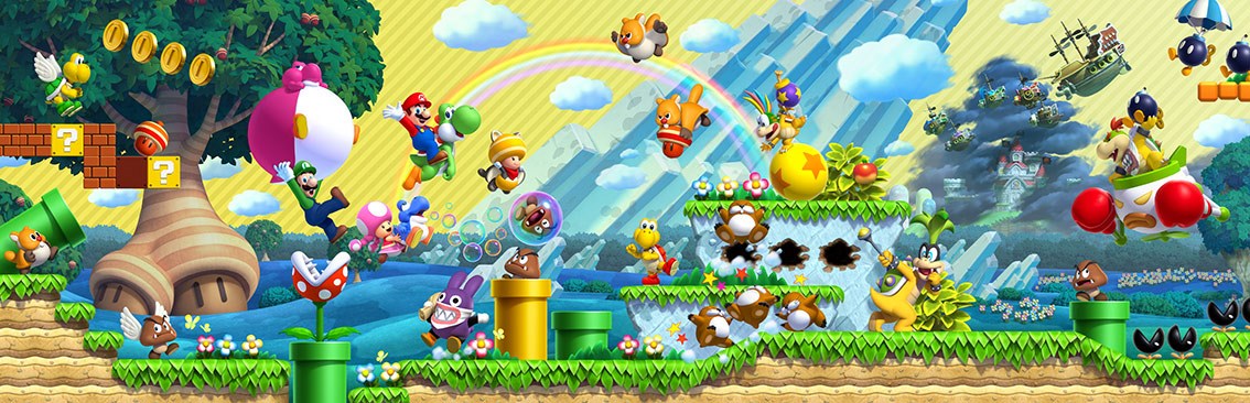 Super Mario-themaatische achtergronden