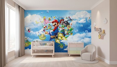 Super Mario Vliegavontuur Behang